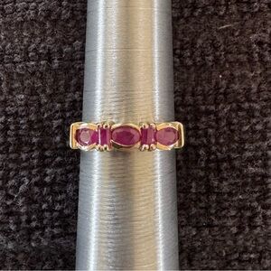 (Sold) Vintage Solid 10k Yellow Gold & Ruby Ring Size 5